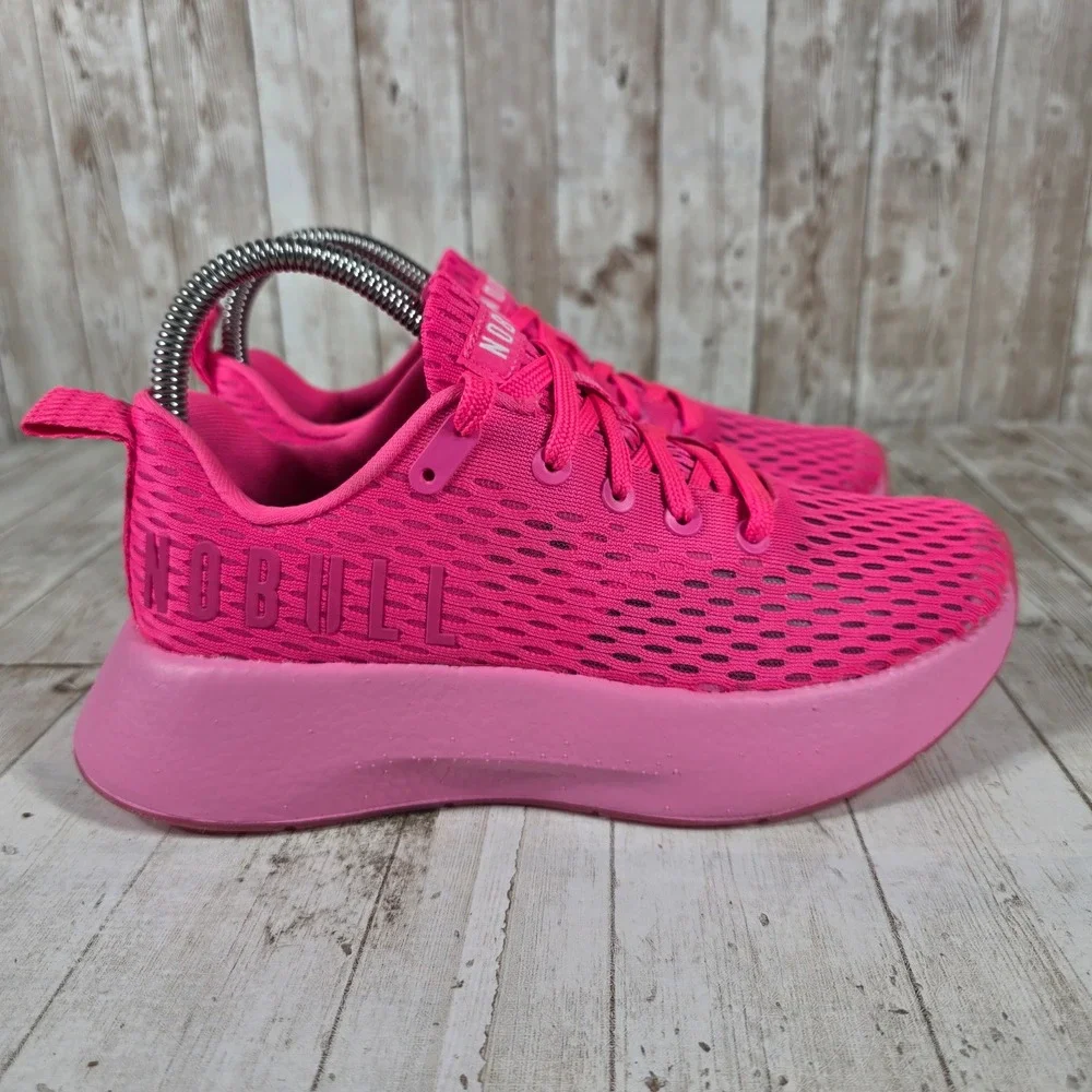 NOBULL Pink Mesh Runner Women 6.5 Low Top Athletic Training Running Shoes